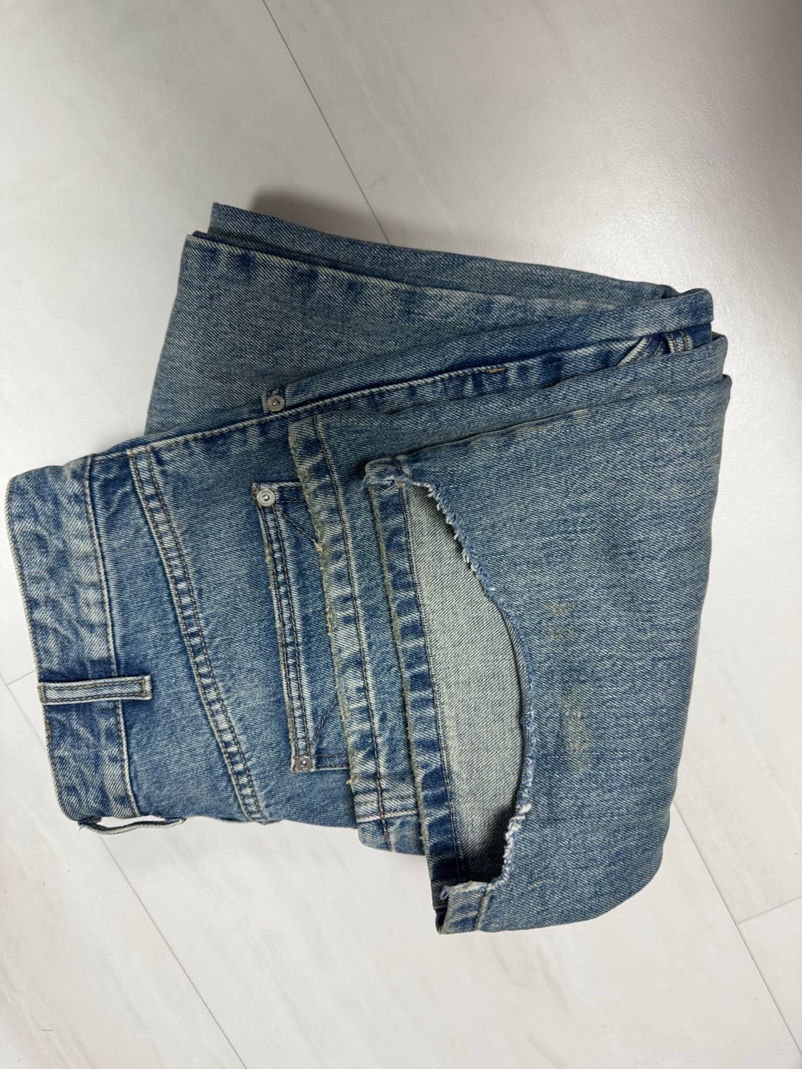 openYY DENIM TRUCKER PANTS (BLUE) 상품이미지7