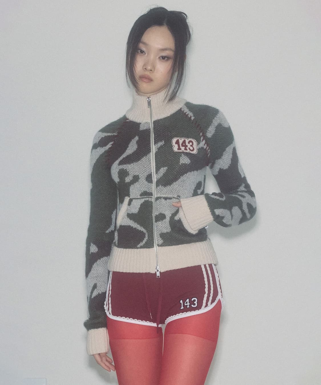 [레이 착용] 스컬프터 카모플라쥬 래글런 집업 상품이미지2