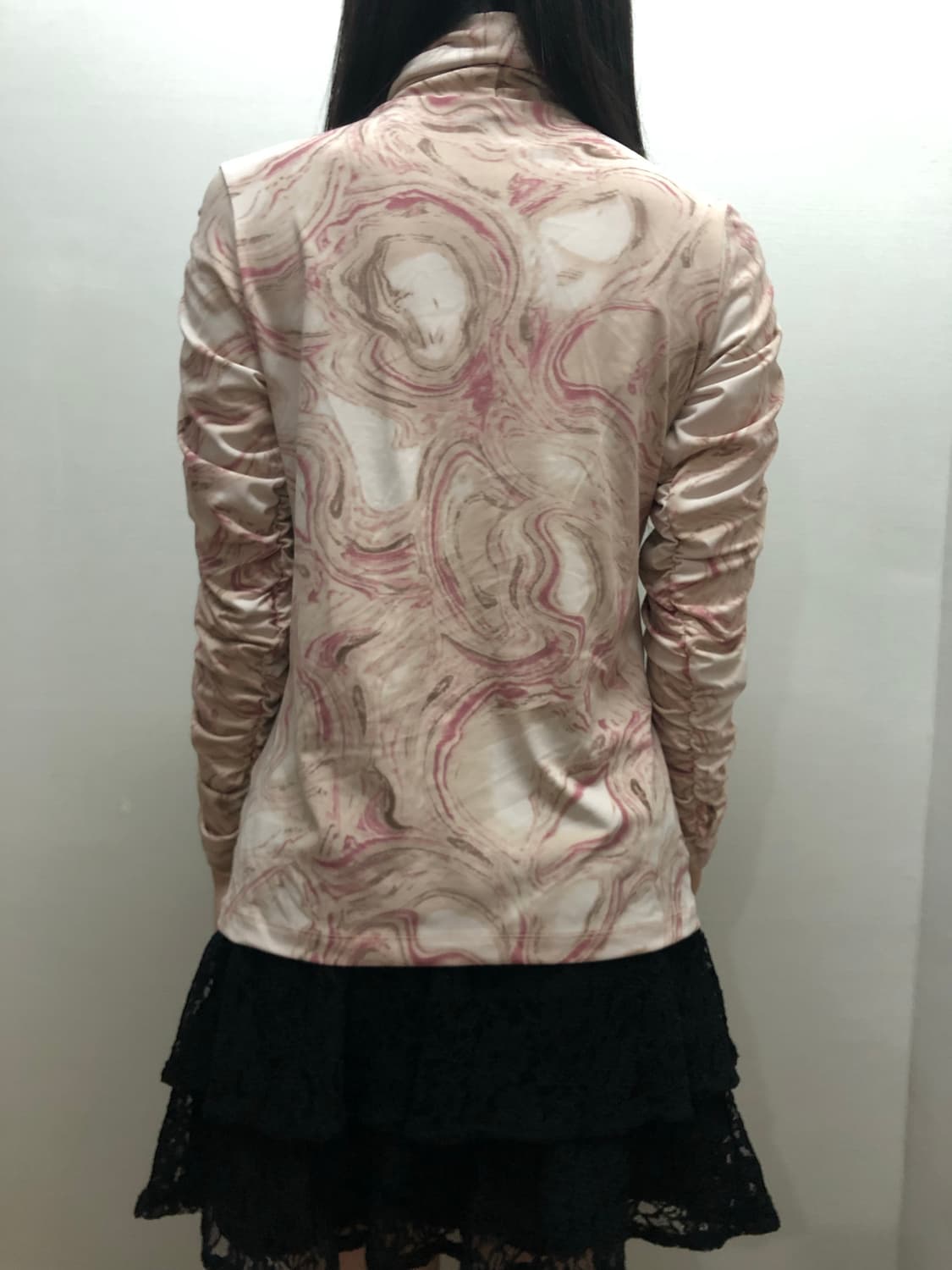 빈티지 핑크 마블 셔링 탑 상품이미지9