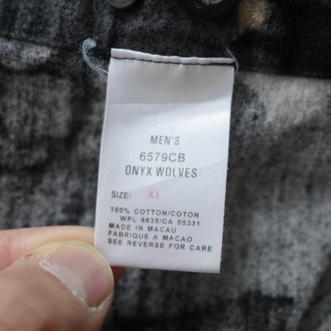 90s 울리치 빈티지 늑대 패턴  해비 플라넬 셔츠 XL 상품이미지6