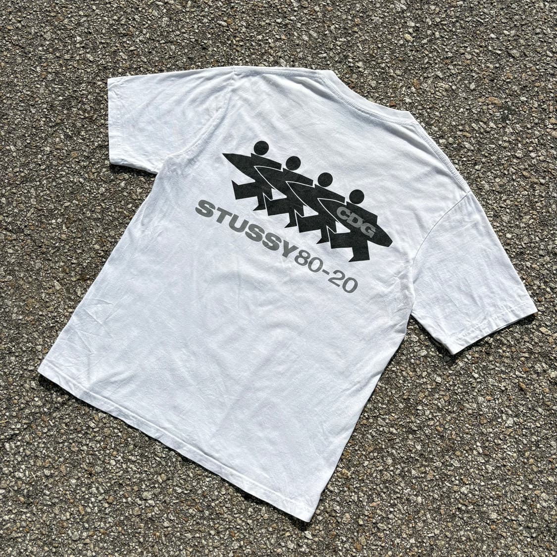 CDG x STUSSY 서퍼맨 로고 반팔 티셔츠 상품이미지1
