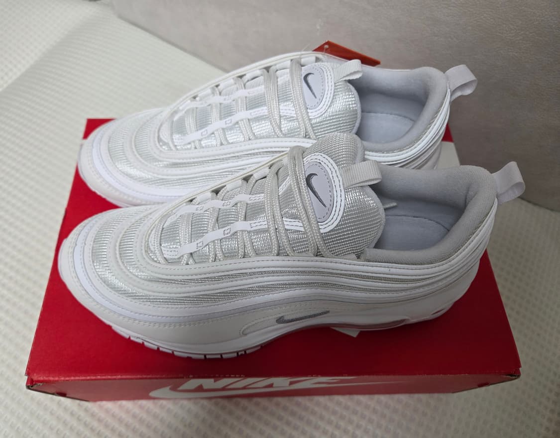 나이키 에어맥스 97 트리플 화이트 울프 그레이 [265,새상품] 상품이미지3