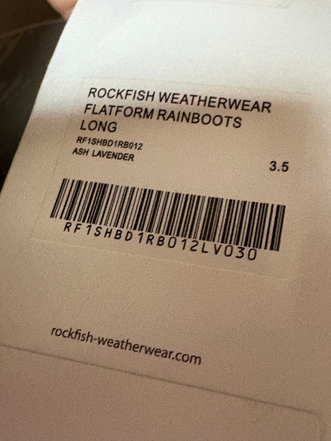 락피쉬웨더웨어 롱 플랫폼 레인부츠 라벤더 상품이미지2