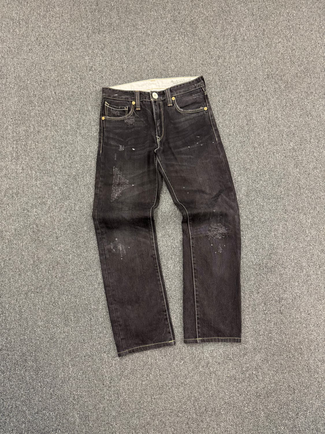 30)리바이스 빈티지 505 슬림스트레이트 흑청 데님팬츠 상품이미지1