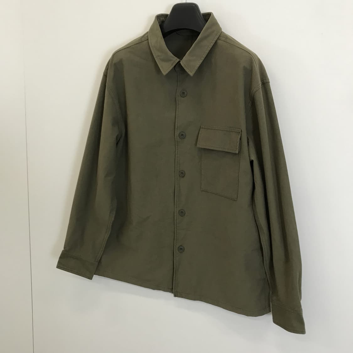유니클로 오버 셔츠자켓 올리브 [XL] 상품이미지2
