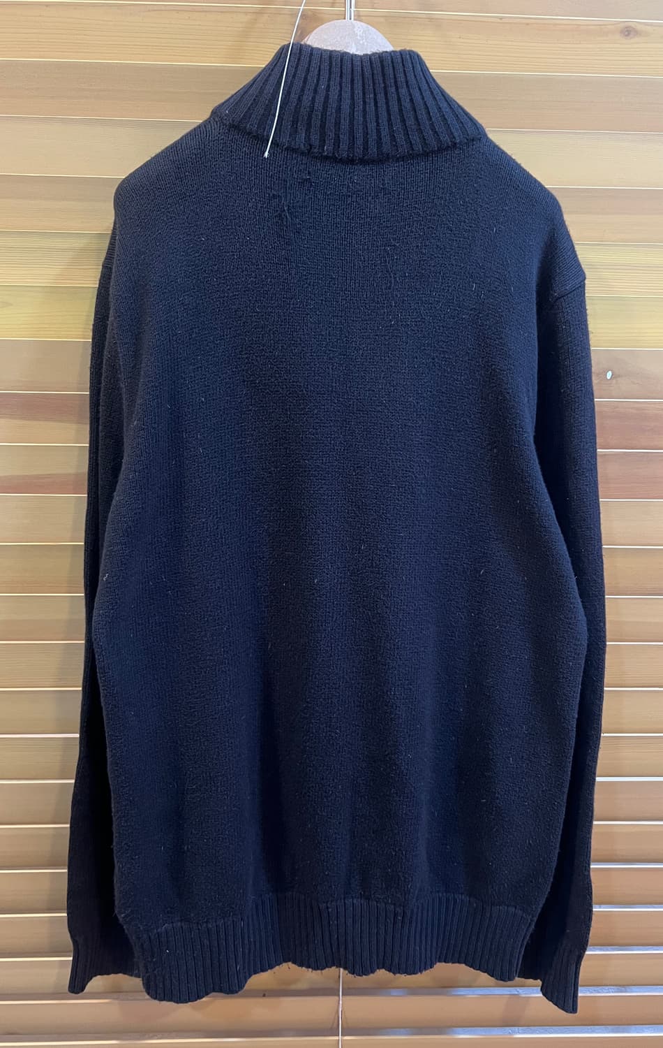 폴로랄프로렌 남성 블랙 반집업 코튼니트 상품이미지7