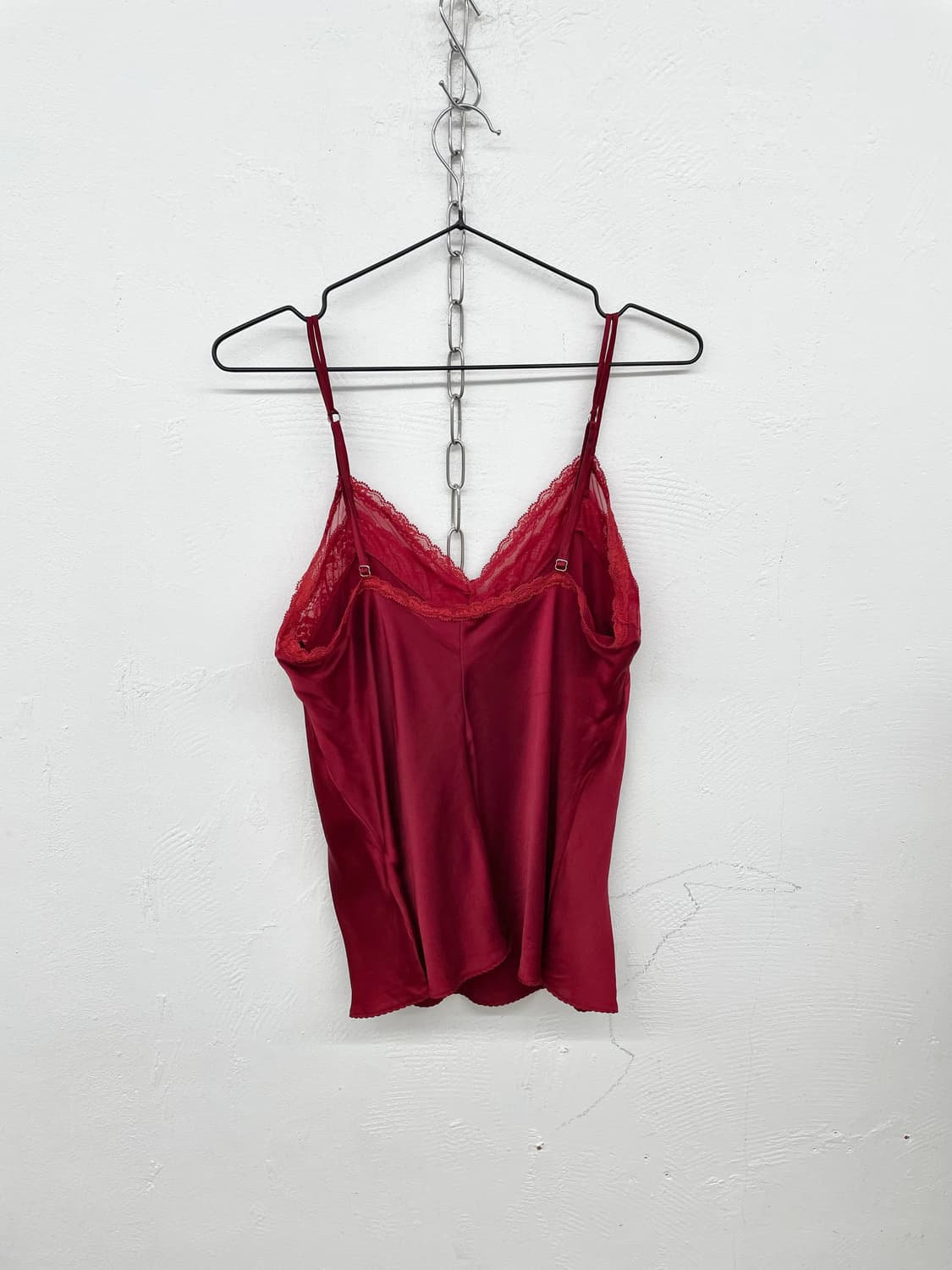 레드 새틴 레이스 슬립 상품이미지6