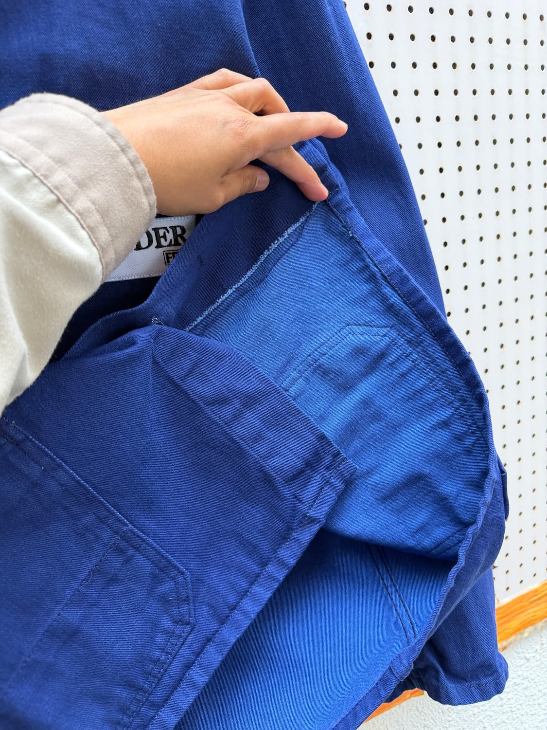 80s GERMAN BLUE DENIM UTILITY 데님 프렌치워크자켓 상품이미지7