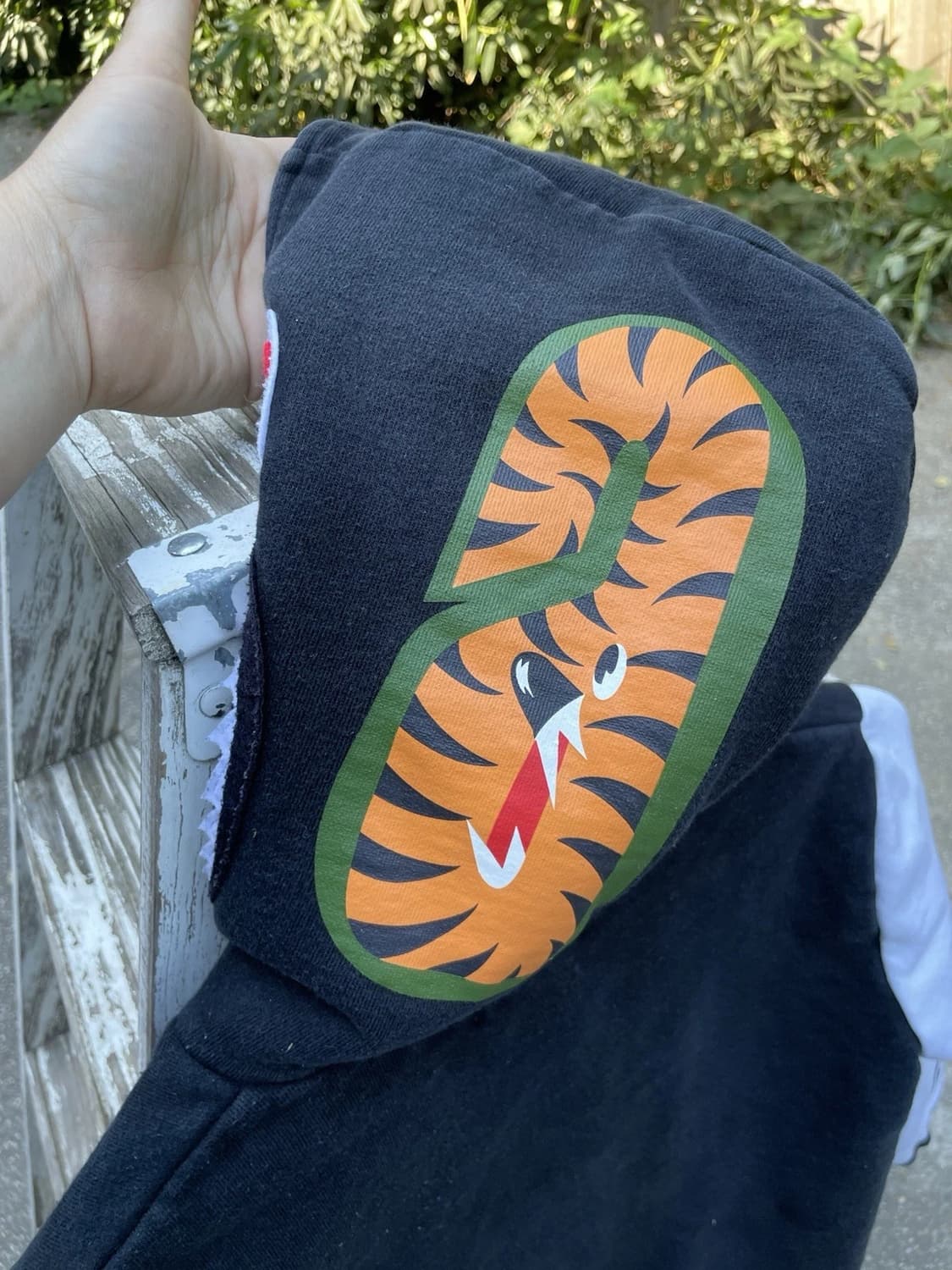  베이프 샤크 인 마일로 후드 바시티 자켓 상품이미지4