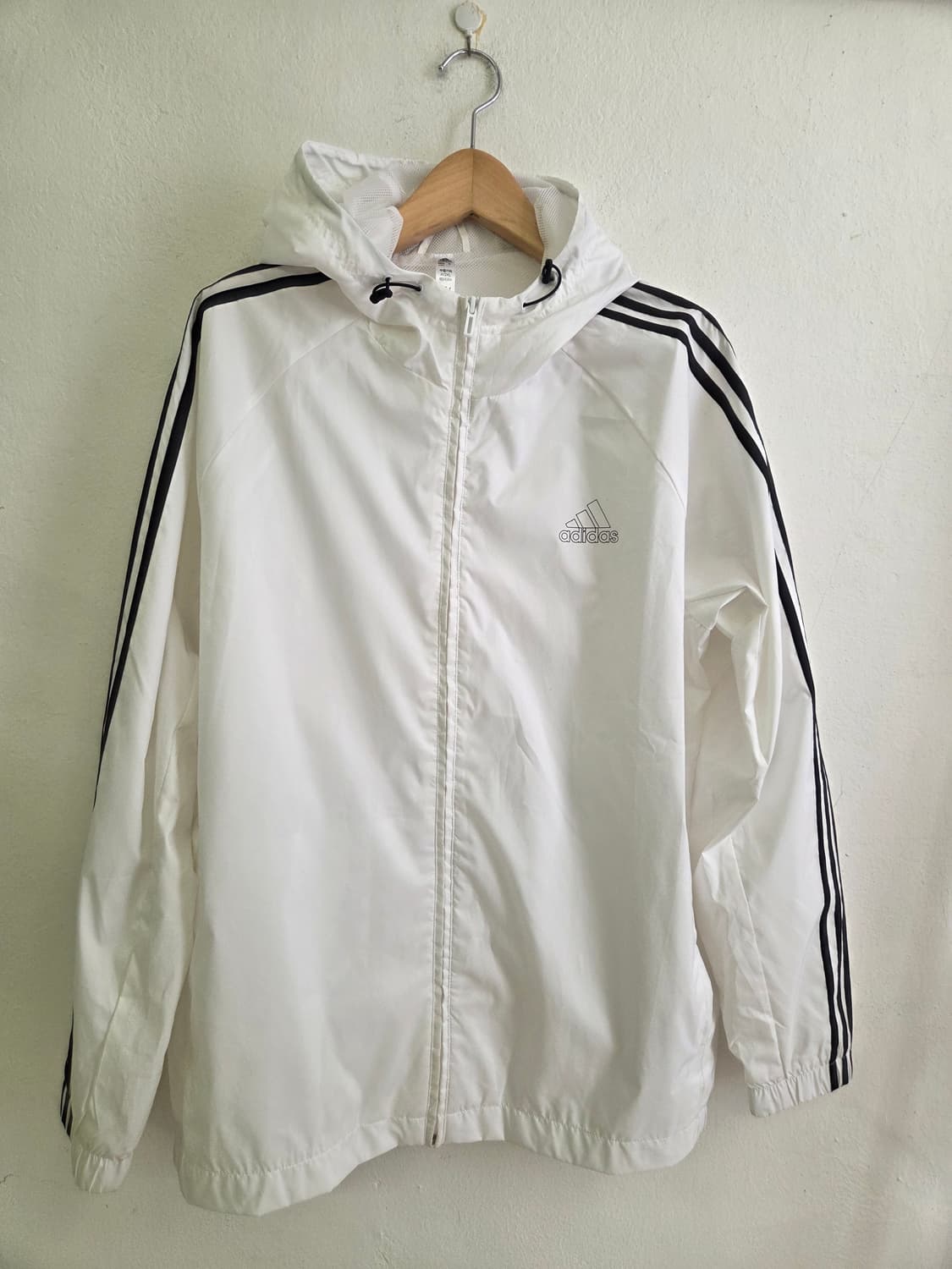 아디다스 흰색 바람막이 후드집업 A/2XL 상품이미지1