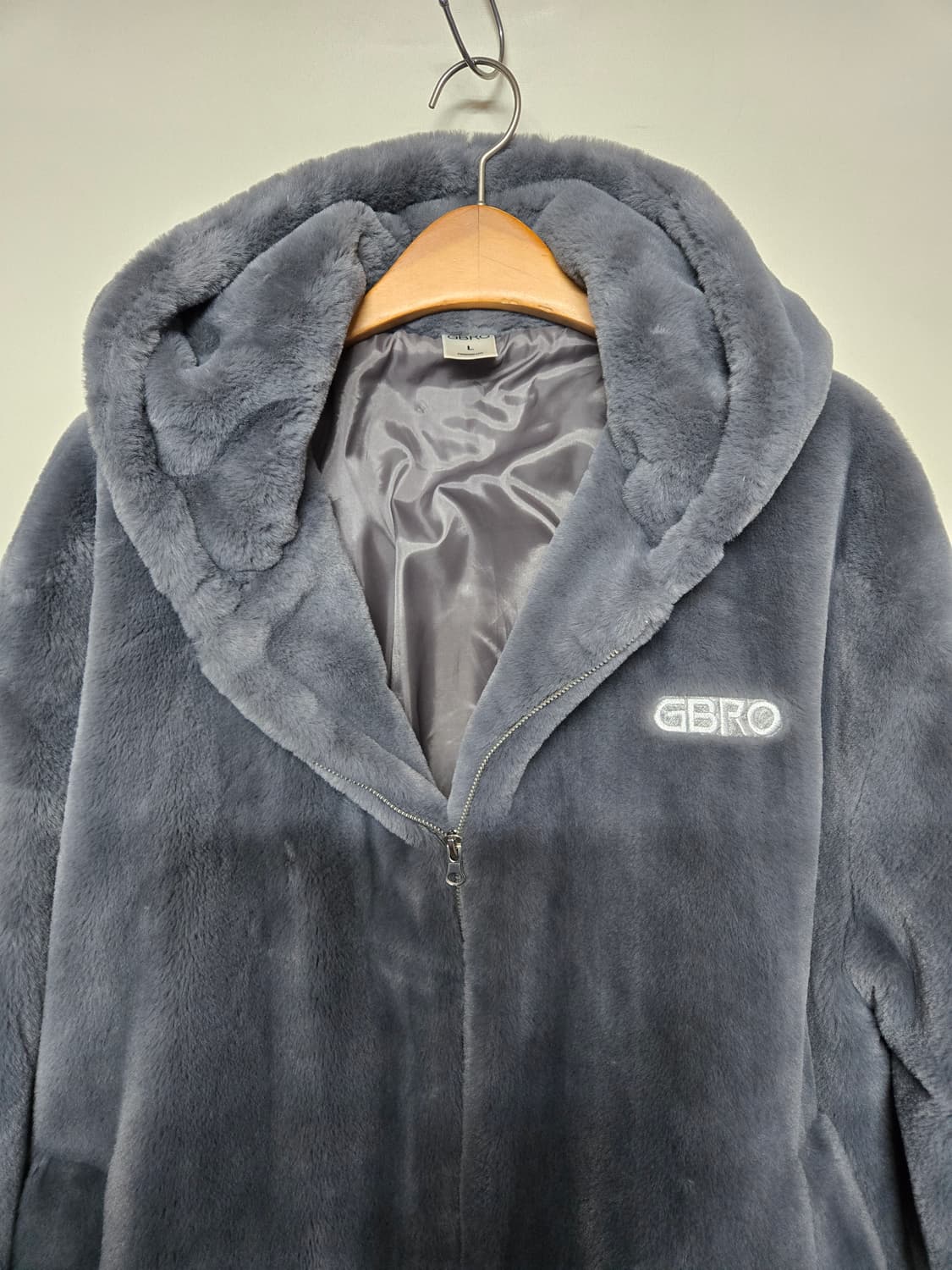 GBRO짐브로  후드 퍼 자켓 L 회색 상품이미지2