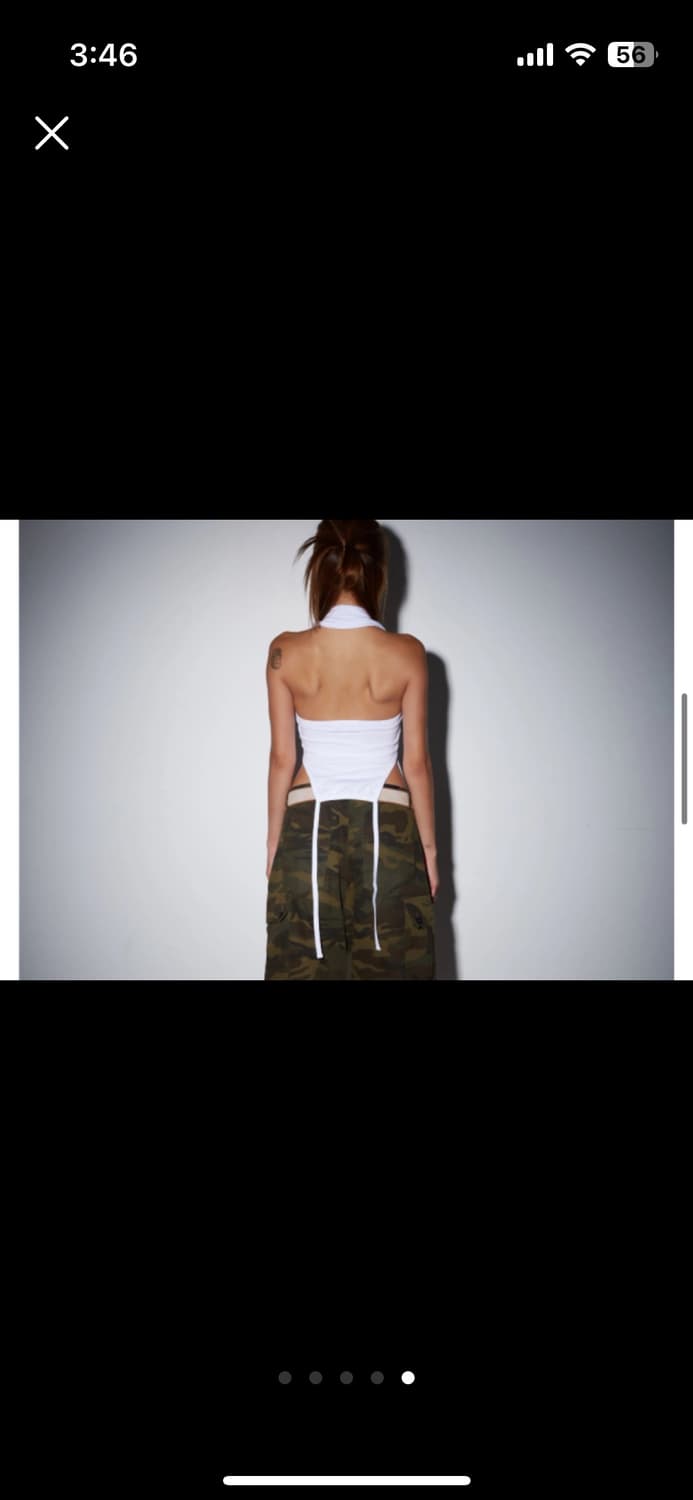 딥인블루 코르셋 슬리브 나시 화이트 상품이미지5