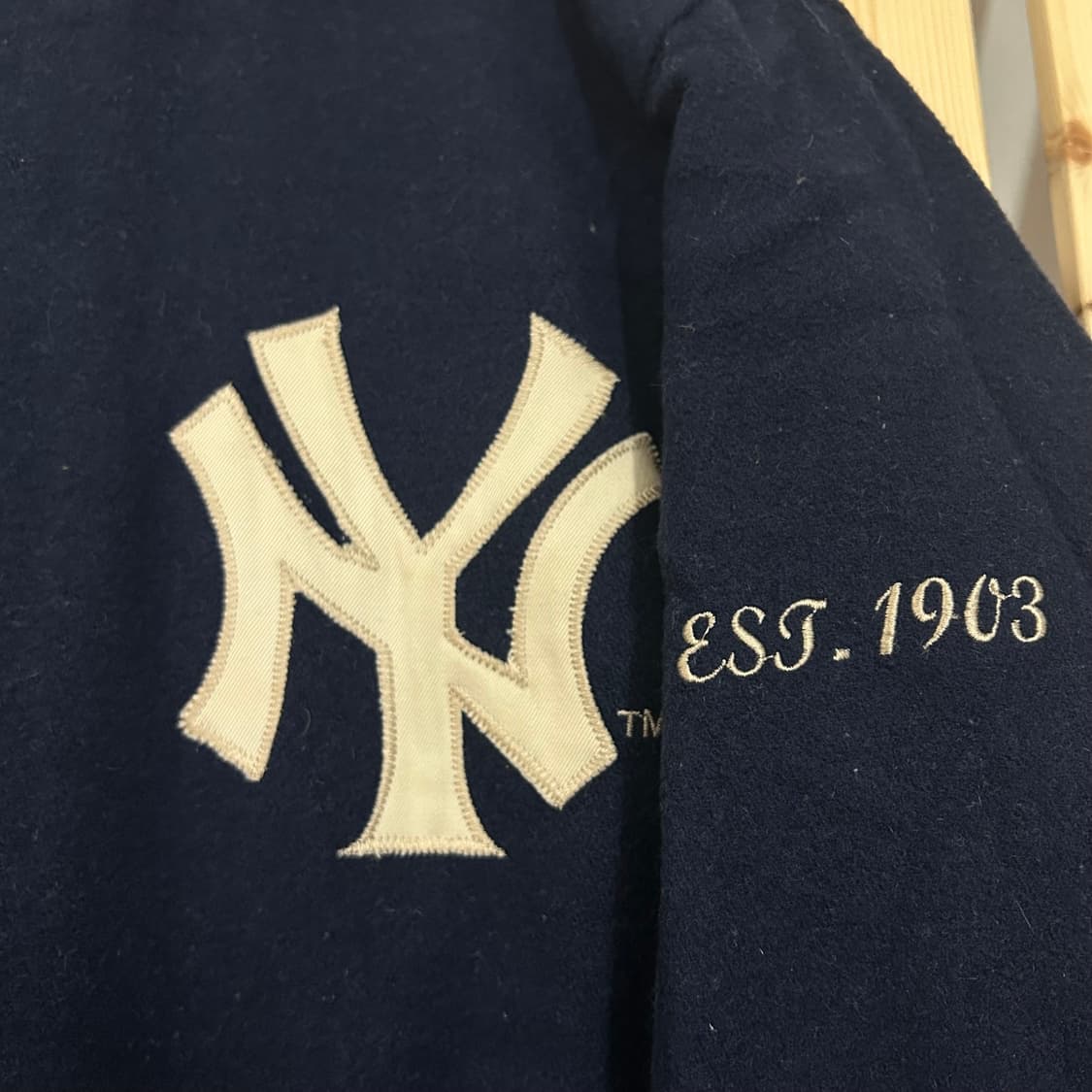 (L) 마제스틱 뉴욕 양키스 울 바시티 자켓  상품이미지7