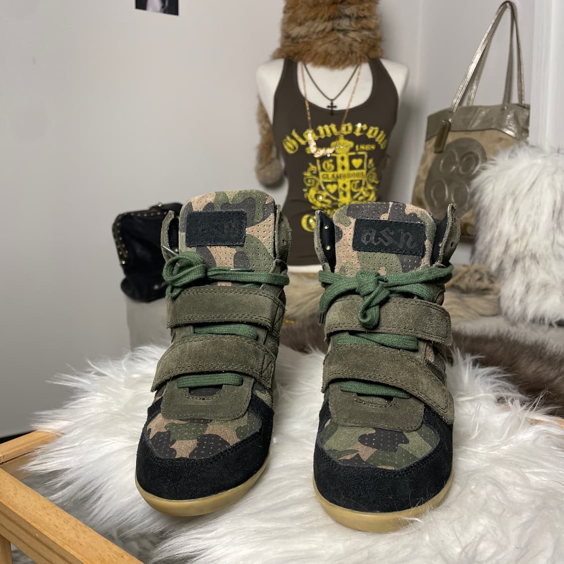 ASH 아쉬 카모 웨지힐 스니커즈 상품이미지2