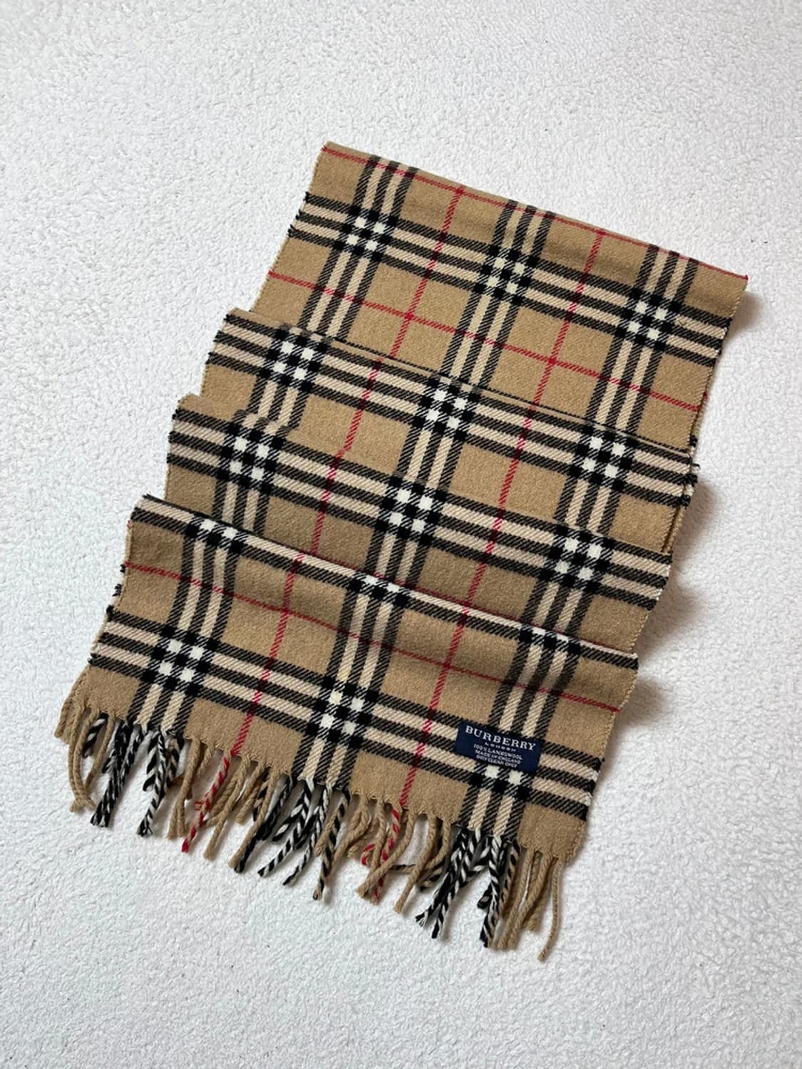 버버리 90's 100% 램스울 노바 체크 목도리 A1819 상품이미지2