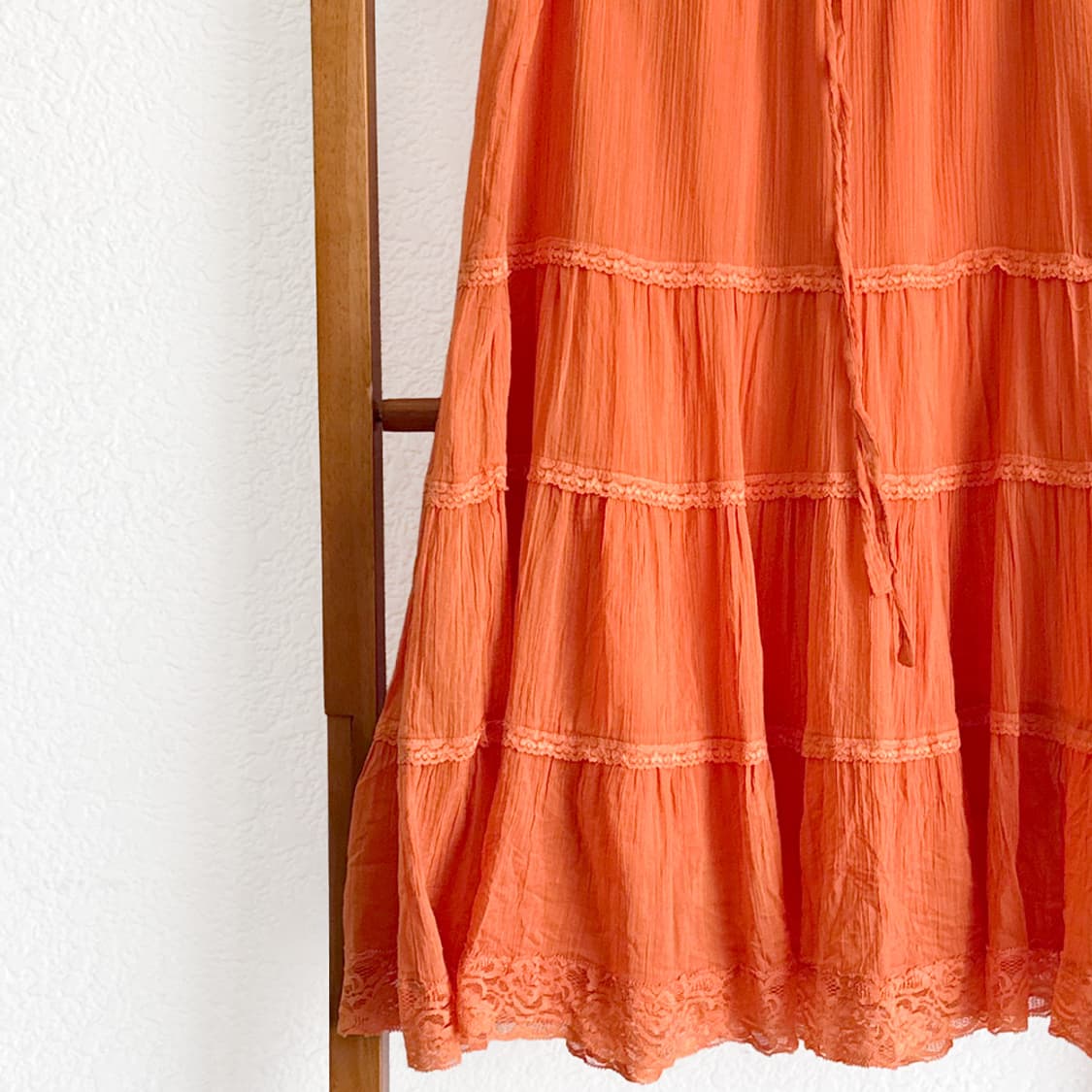 코랄 피치 레이스 스커트 상품이미지3