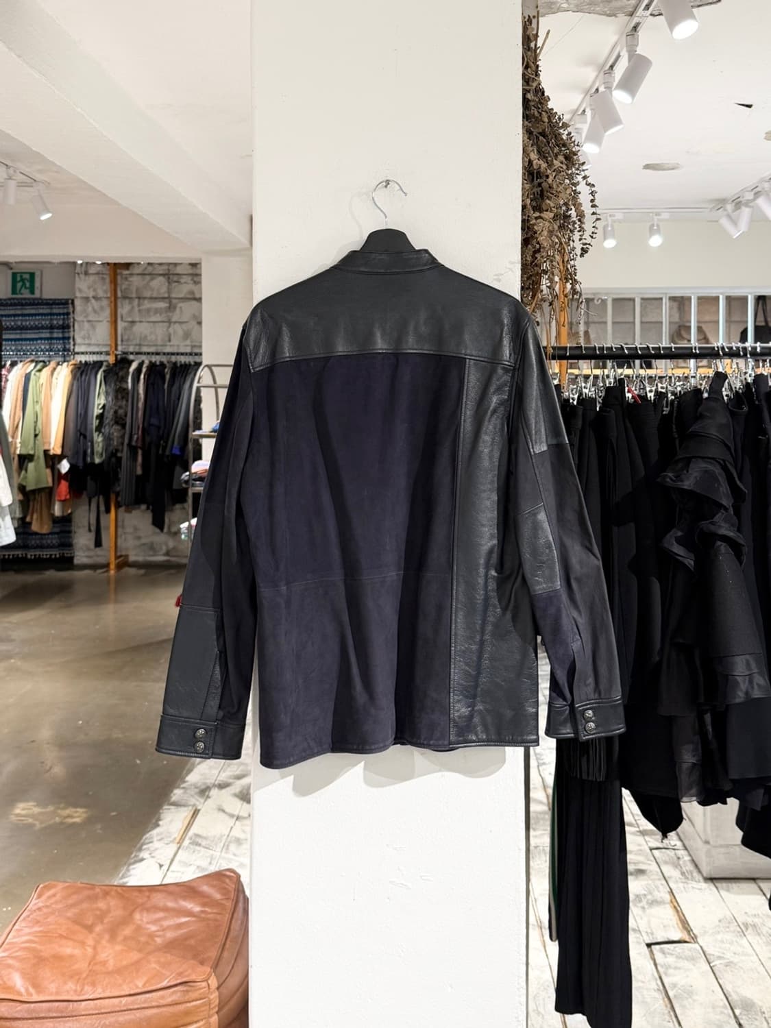 존바바토스 네이비 리얼레더 스웨이드 셔츠 자켓 상품이미지6