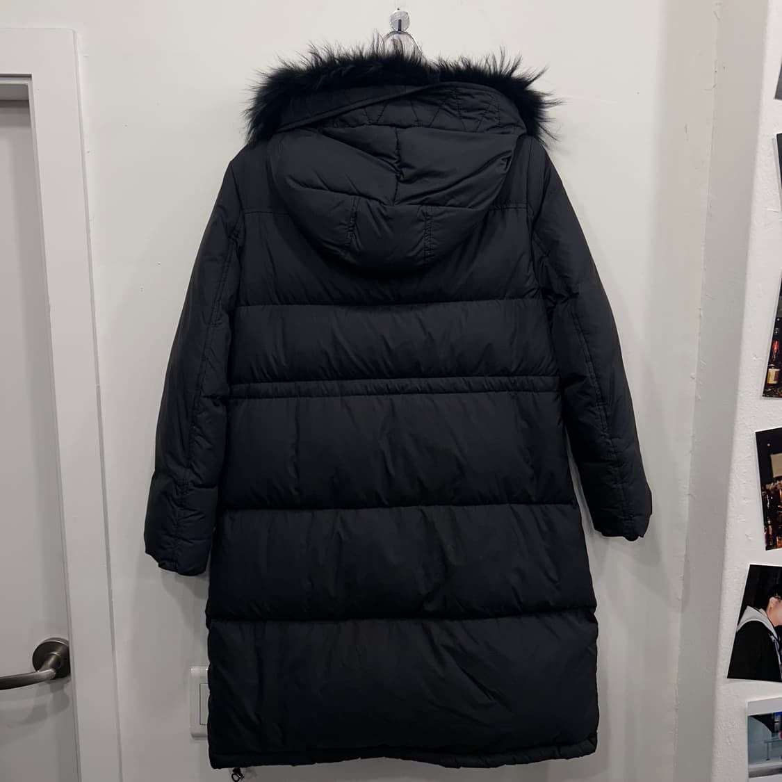 키이스 런던 구스다운 천연 모피 후드 롱패딩 상품이미지5
