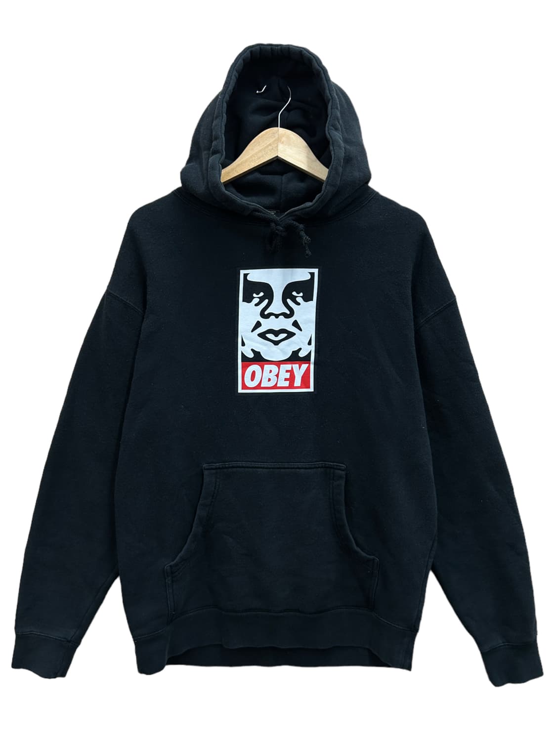 오베이 블랙 프린팅 후드티  L  상품이미지4