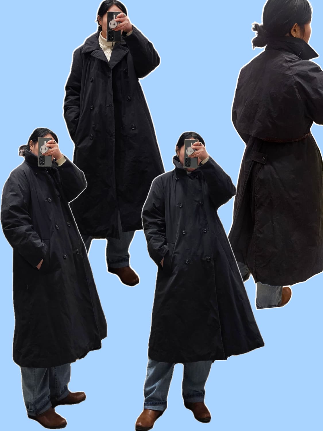 Ripo trenta anni 블랙 더블 패딩코트 상품이미지2