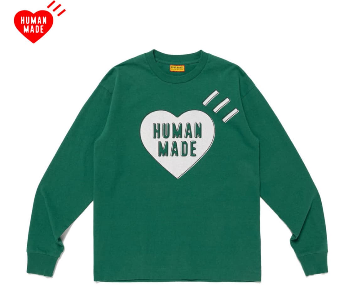 Humanmade 휴먼메이드 롱슬리브 그린 s 상품이미지1