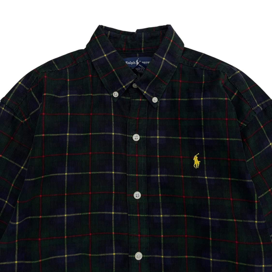 폴로 랄프로렌 레몬포니 크리스마스 체크 코듀로이 셔츠 L 상품이미지4