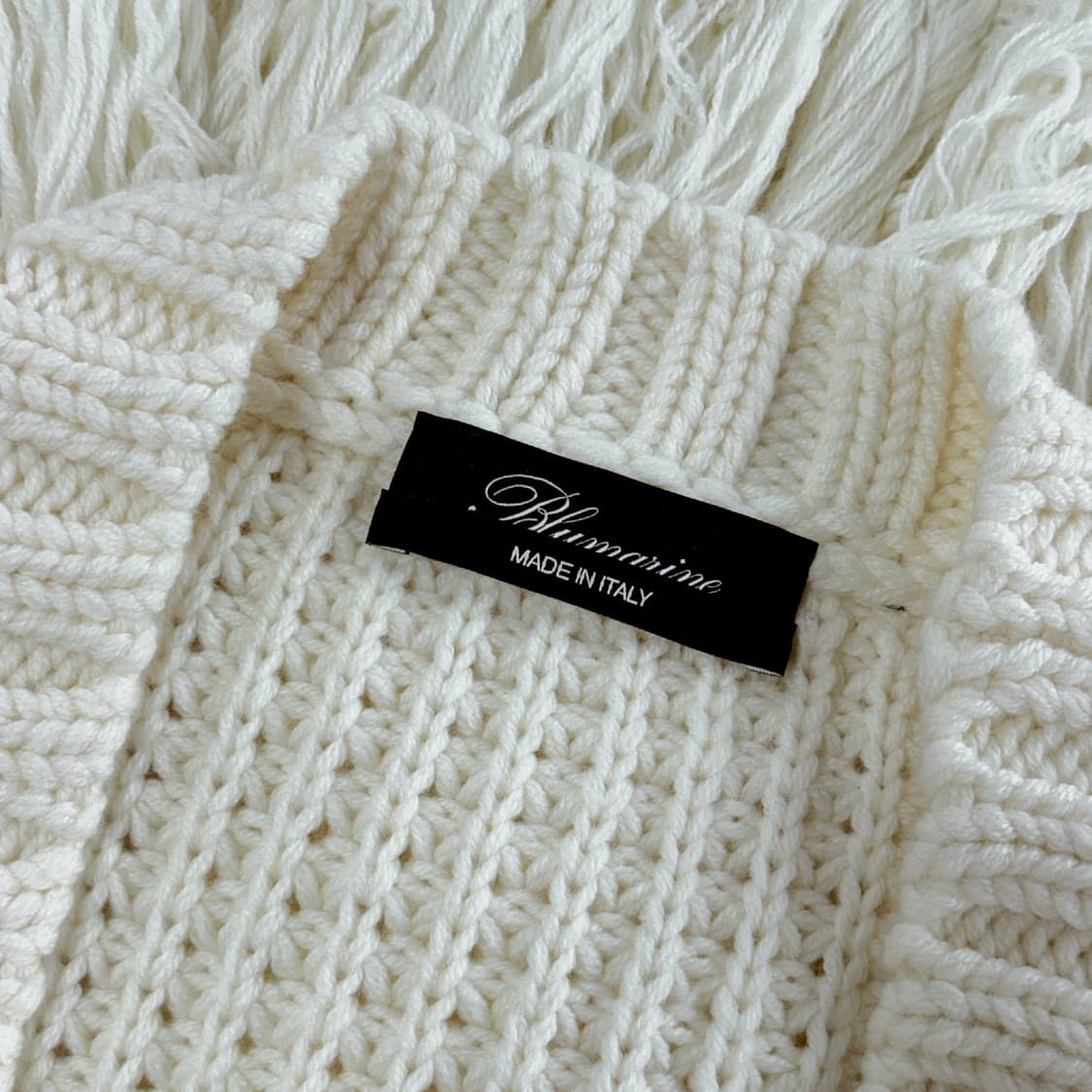 블루마린 프린지 울 니트 가디건 상품이미지3