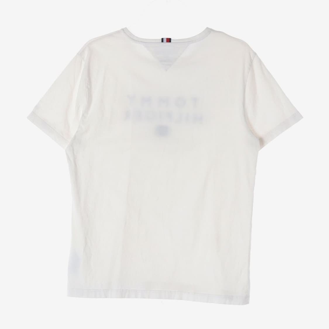 타미힐피거 빅 로고 오가닉 코튼 화이트 반팔 티셔츠 XL 상품이미지2