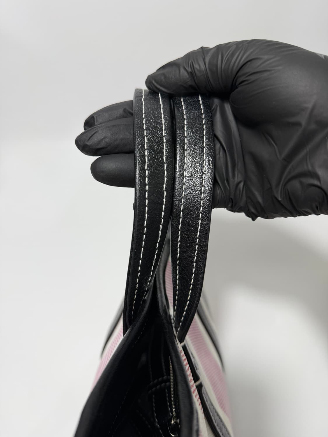 발렌시아가 바베스 스몰 이스트 웨스트 라피아 스타라이프 쇼퍼백 상품이미지7