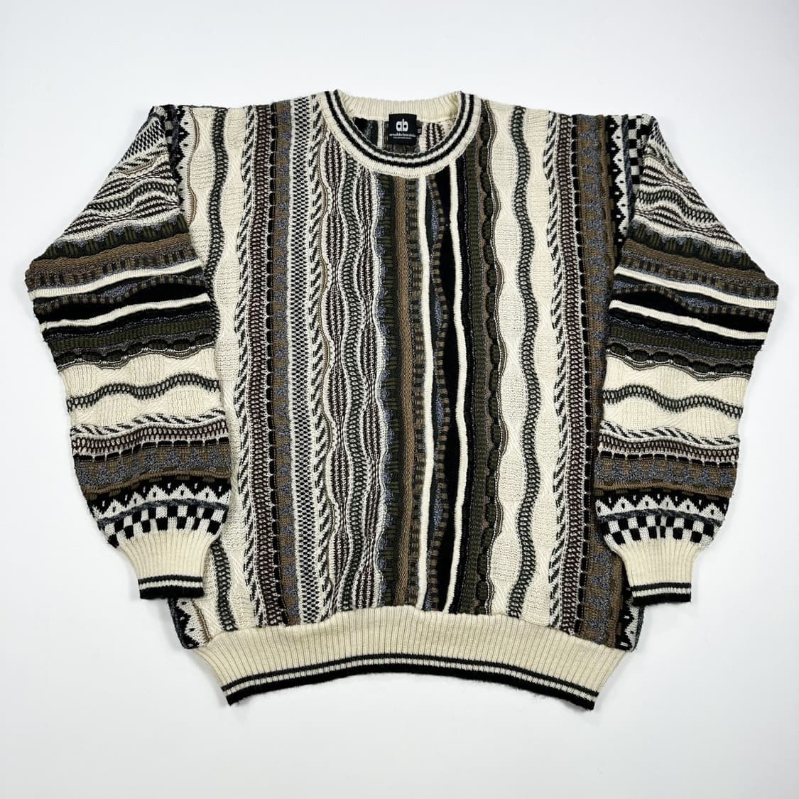 VTG 빈티지 재팬 헤비 코튼 케이블 니트 (XL) 상품이미지2
