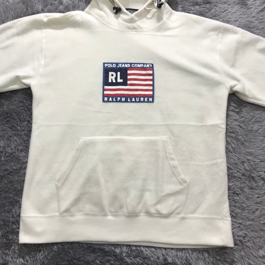 [[L-XL, 공용] 폴로(POLO)진스 오버핏 플리스 후드티셔츠 상품이미지1