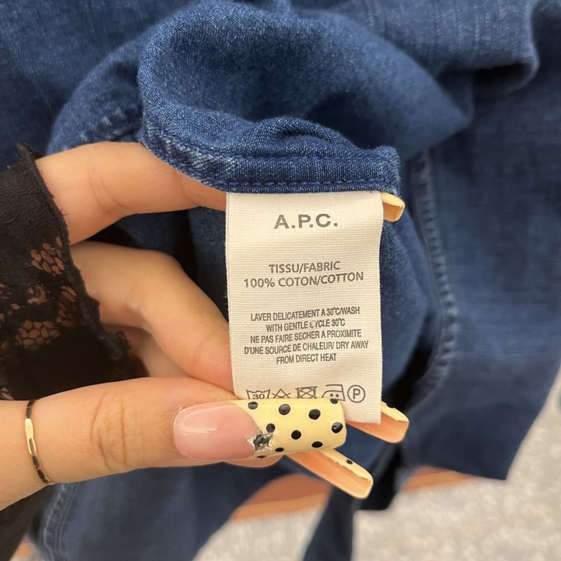 아페세 APC 올드스쿨 빈티지 캐주얼 데님 셔츠 S C09759 상품이미지6