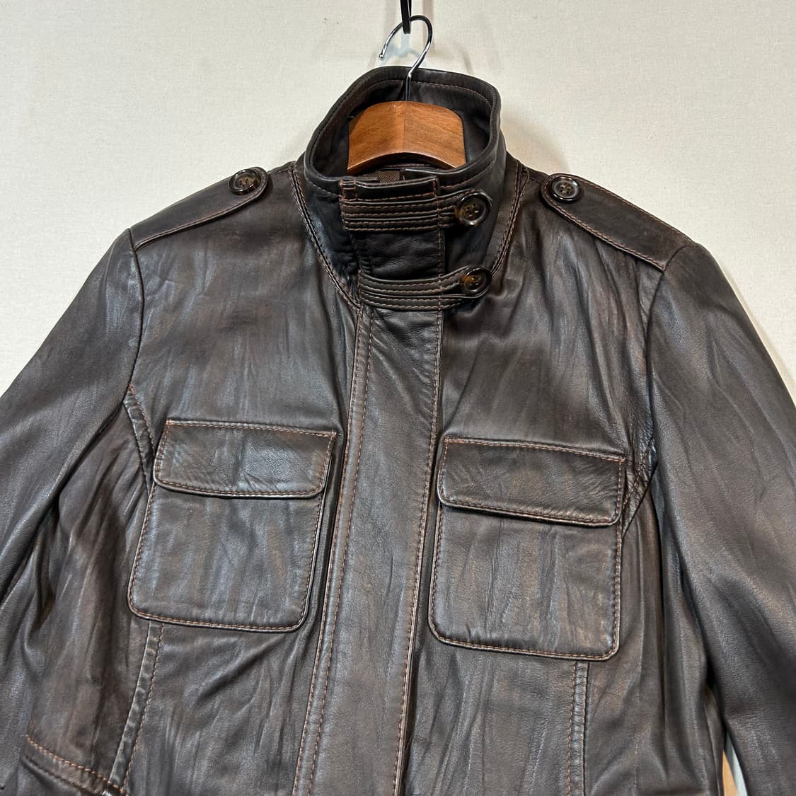 S) DANIER 양가죽 리얼 램스킨 레더 자켓 상품이미지3