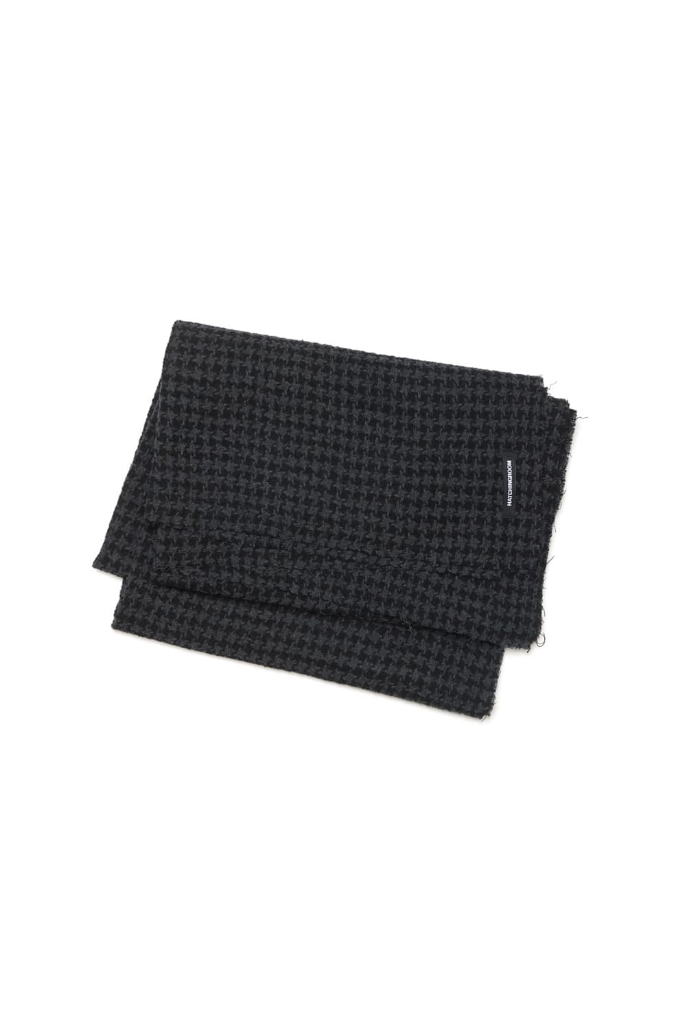 해칭룸 houndstooth check wool muffler black 상품이미지4