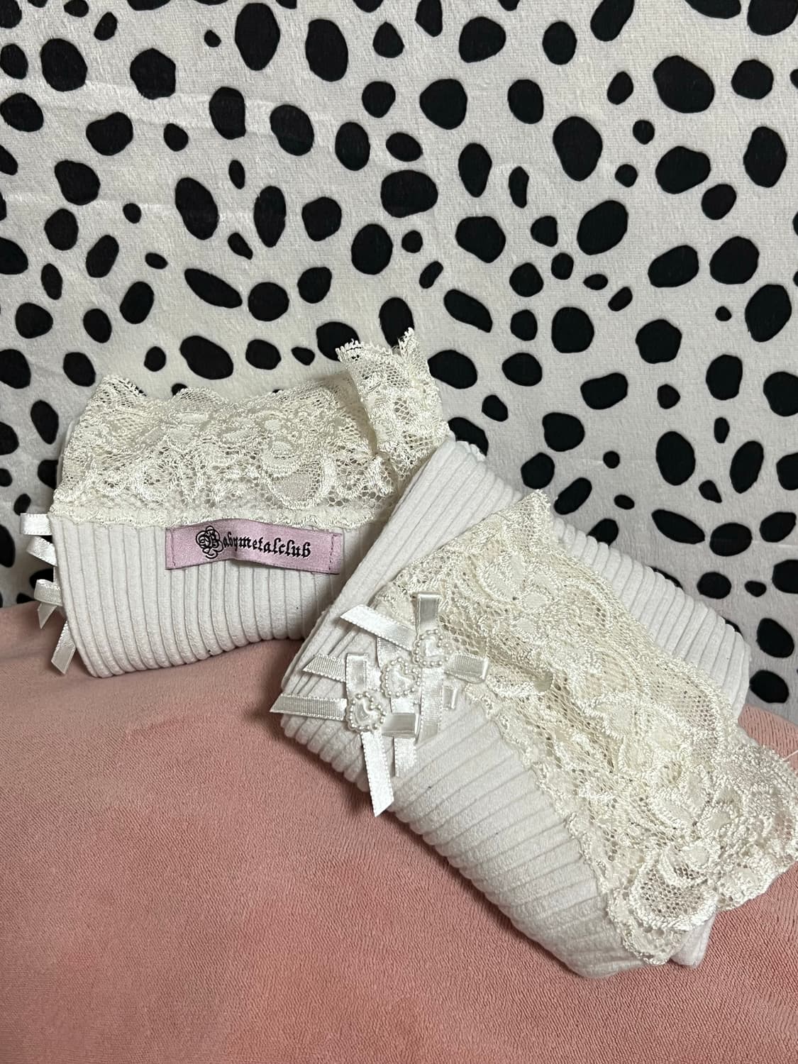 베이비메탈클럽 레그워머 화이트 베메클 상품이미지1