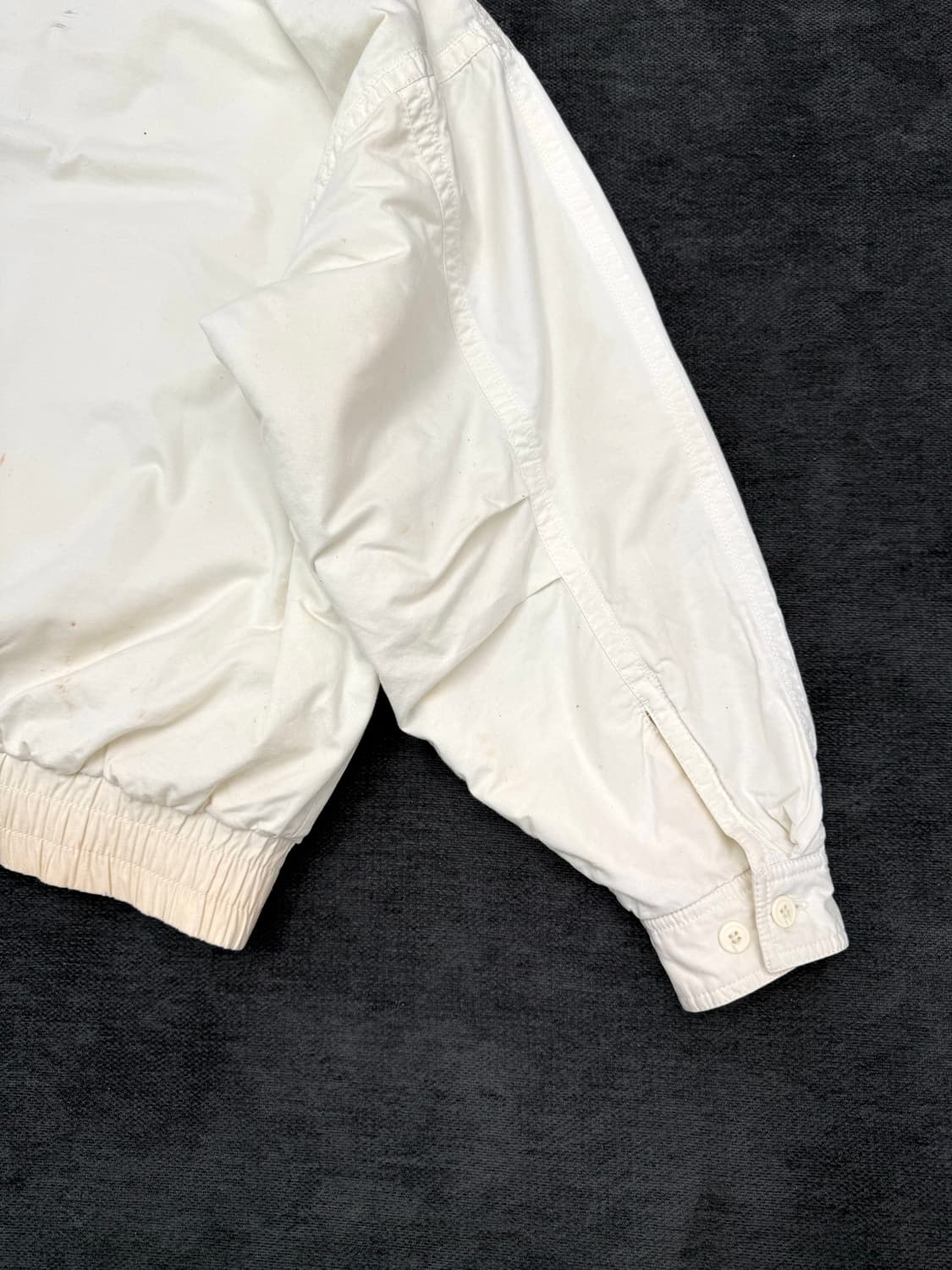 빈티지 아이보리 코튼 봄버 자켓 상품이미지8