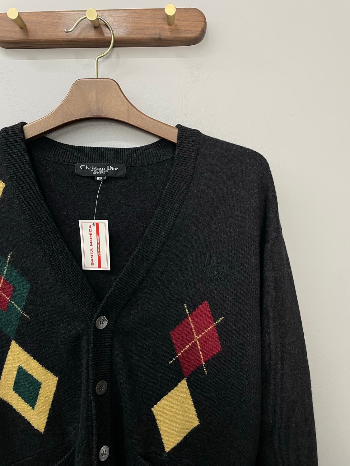 크리스찬 디올 아가일 패턴 울 혼방 가디건 H1402 상품이미지3