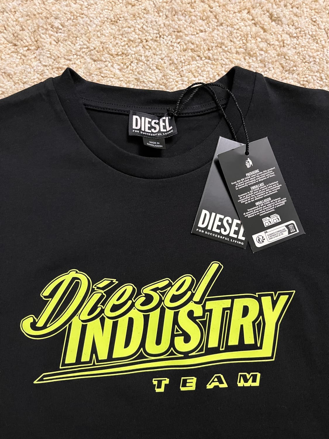 [새상품] 디젤 T-저스트 K45 반팔 티셔츠 딥 블랙 M (택포/정품) 상품이미지2