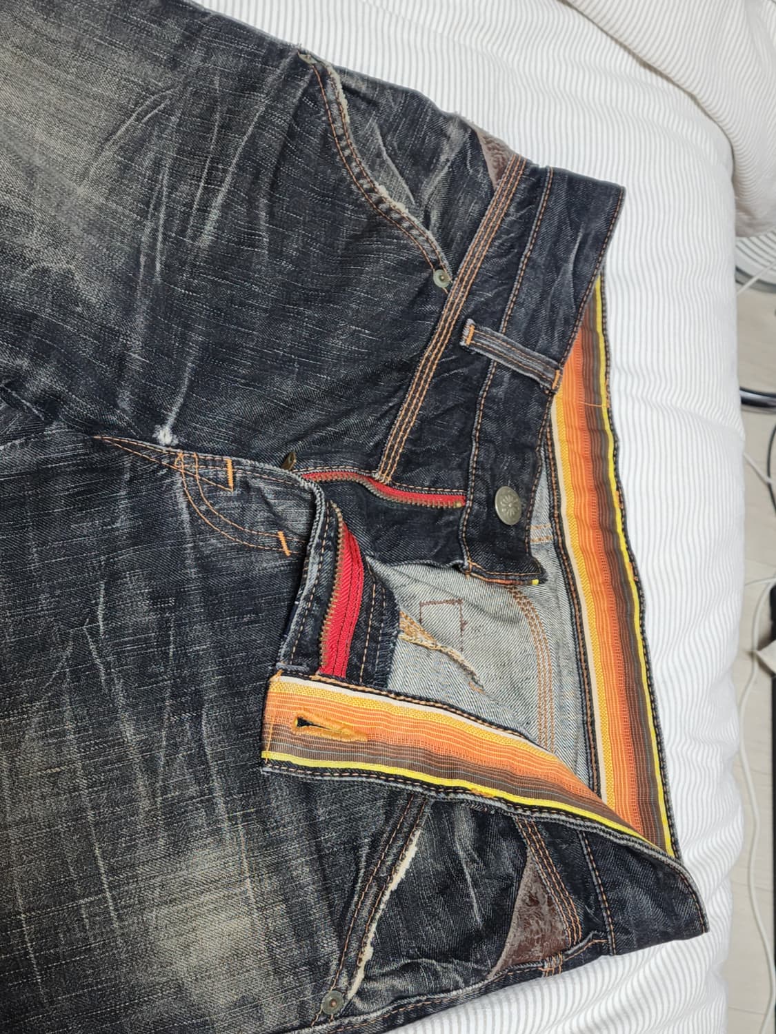 edwin distressed zipper detail keans 상품이미지2