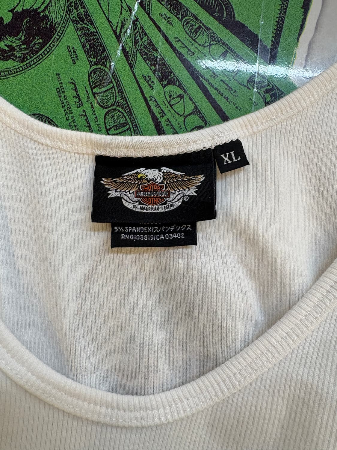 할리데이비슨 빈티지 빅로고 화이트 나시 상품이미지3