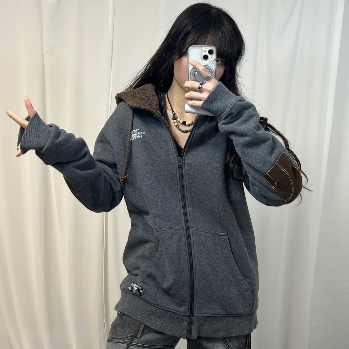 The North Face Fleece Hood Zip-up 상품이미지2