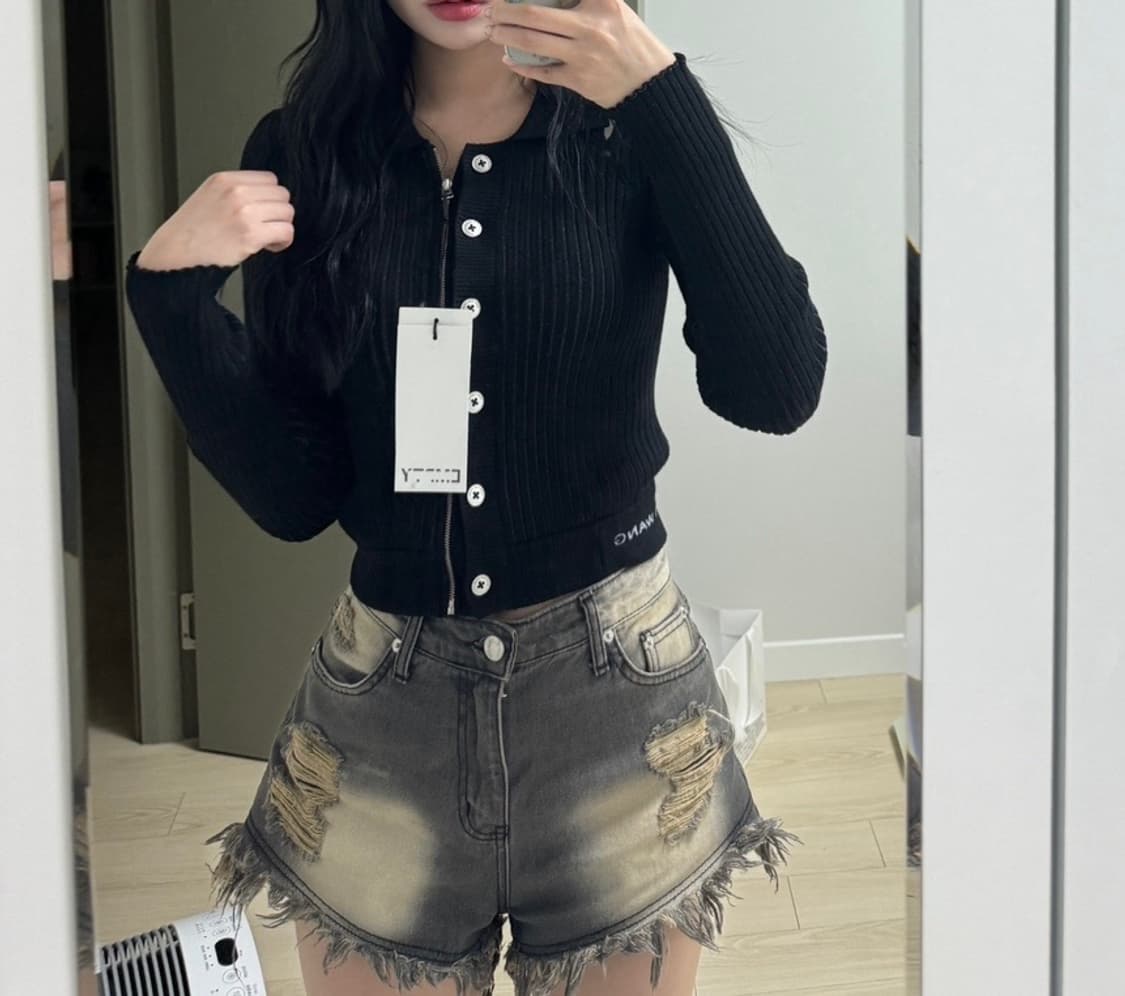 펑첸왕 니트 집업 상품이미지3