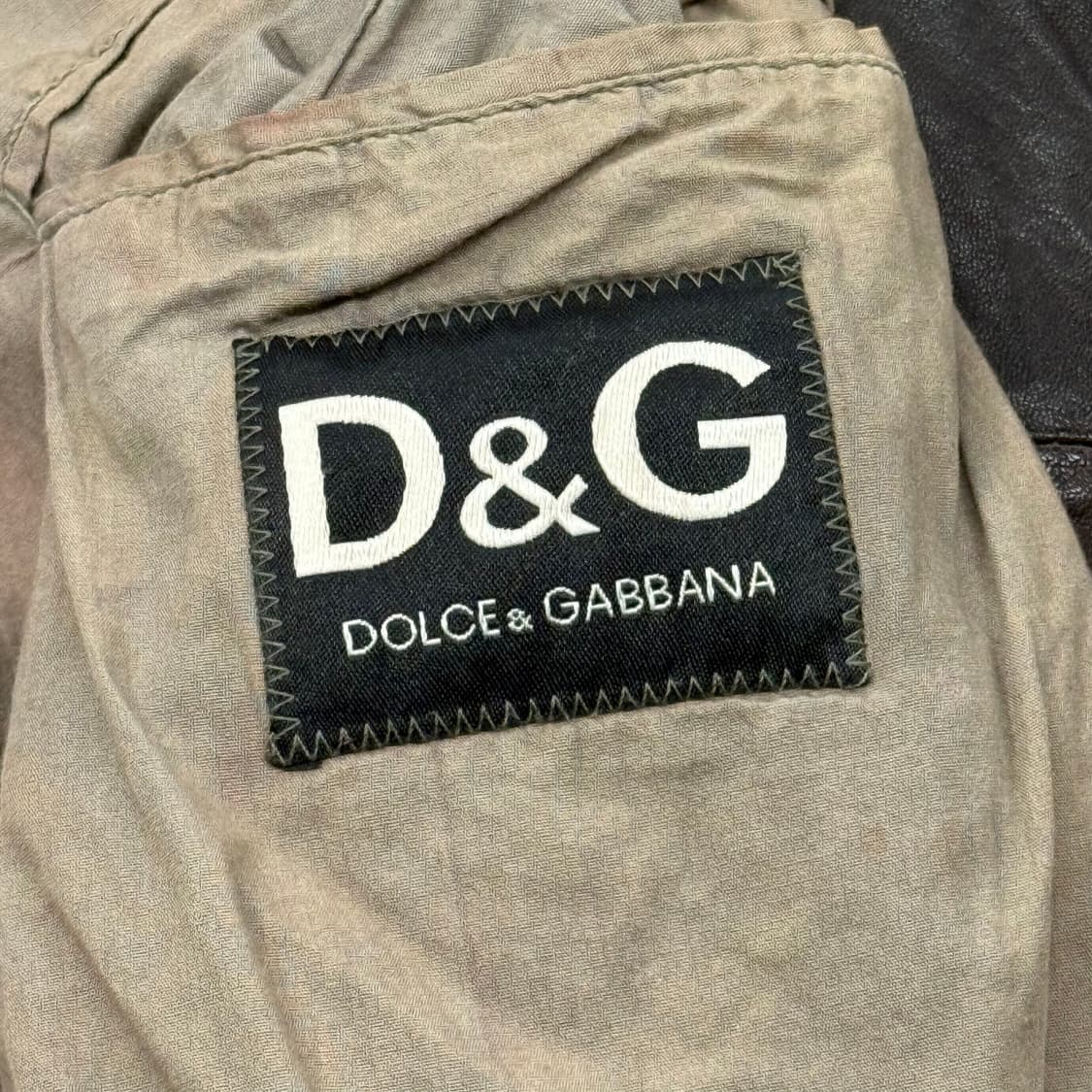 [정품] 돌체앤가바나 코팅 레더 자켓 브라운 상품이미지5