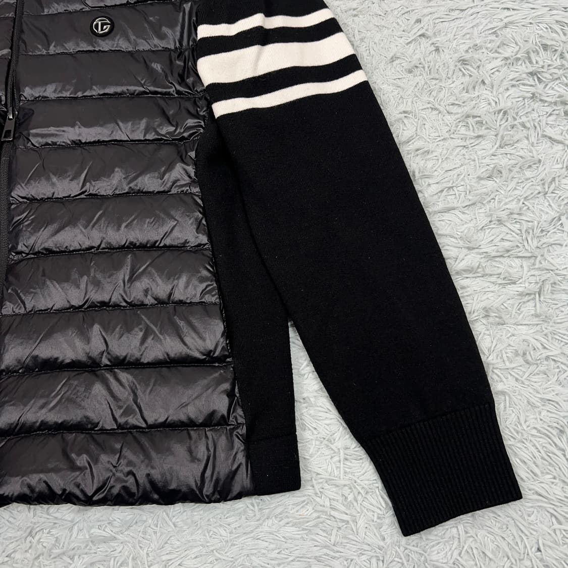 TG골프 남성 니트 배색 구스다운 경량패딩 100 상품이미지7