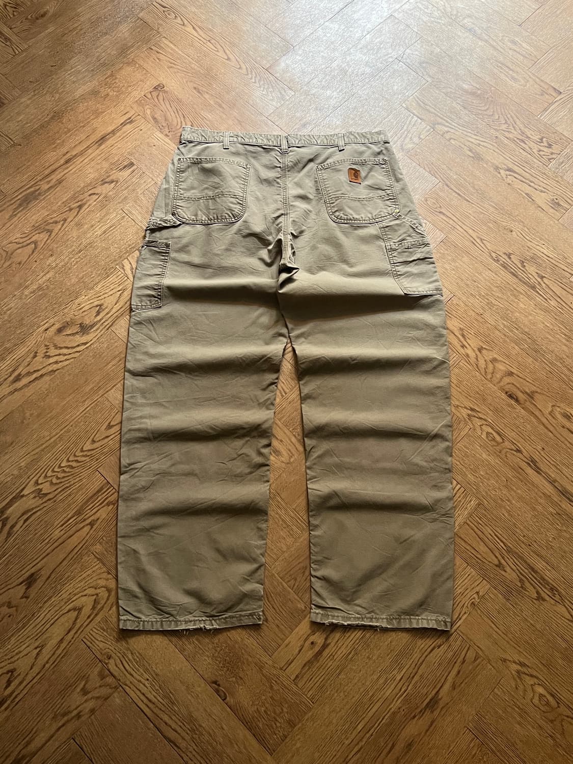 [38]칼하트 USA 덩가리핏 라이트브라운 더블니 워크 팬츠 상품이미지2