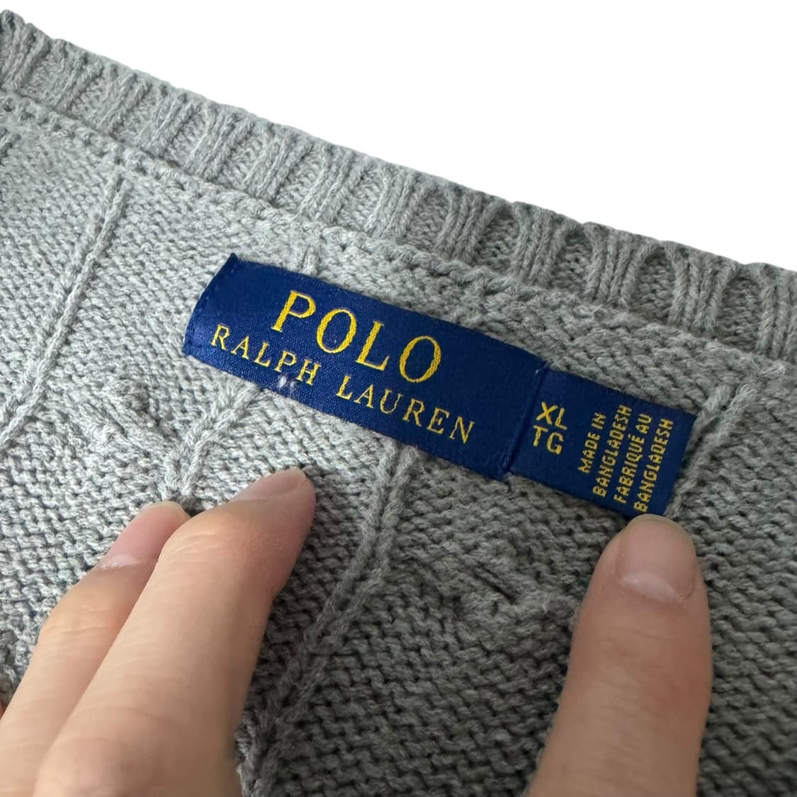 폴로 랄프로렌 그레이 꽈배기 니트 상품이미지3