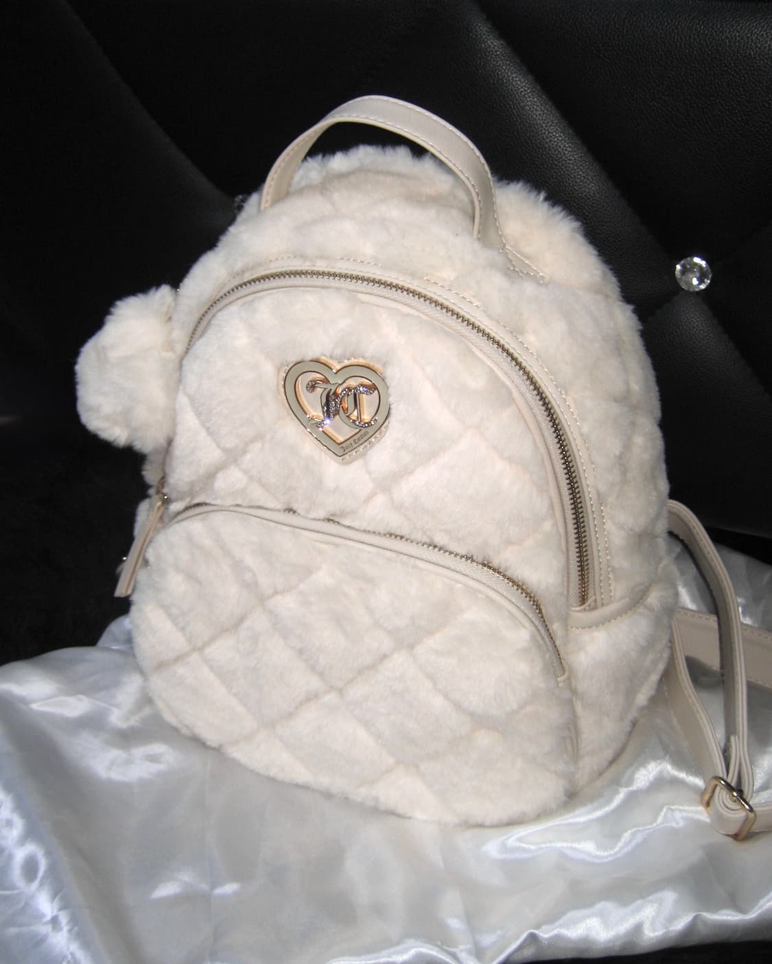 juicy couture 쥬시꾸뛰르 아이보리 퍼 백팩 가방 갸루 달천 상품이미지3