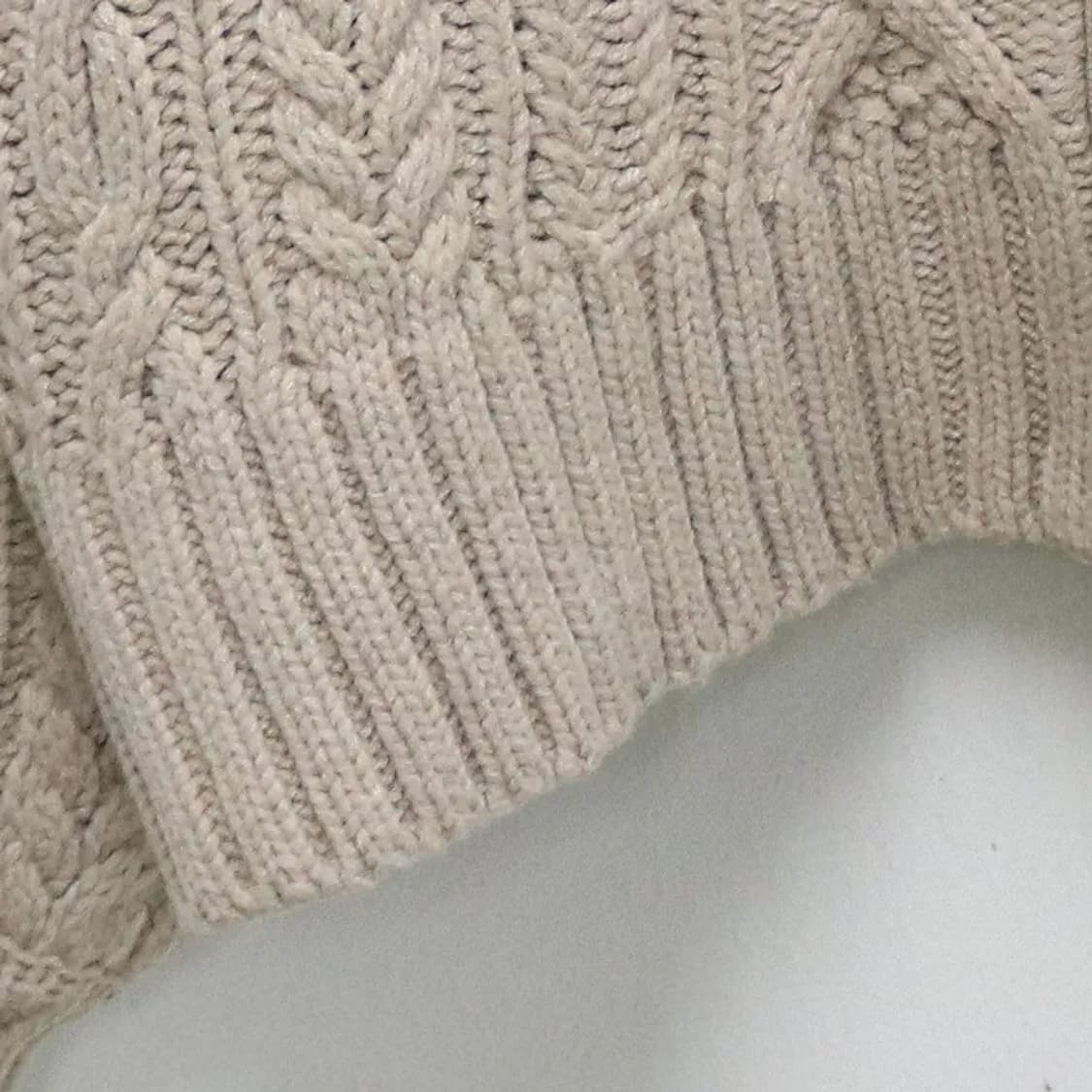 KHALITA 베이지 니트 후드 집업 60177 상품이미지6