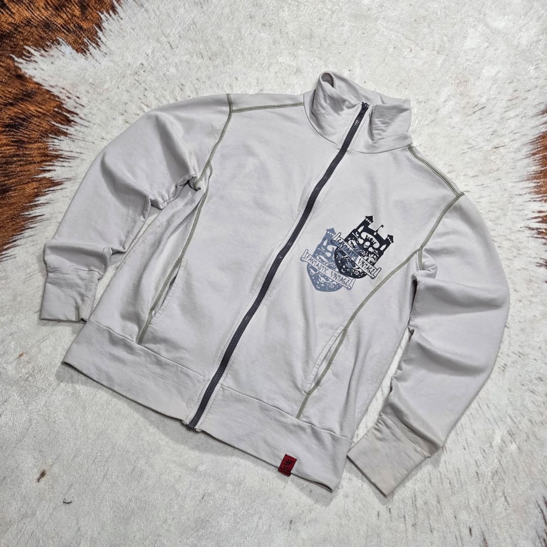 빈티지 스컬 펑크 프린팅 져지 상품이미지1