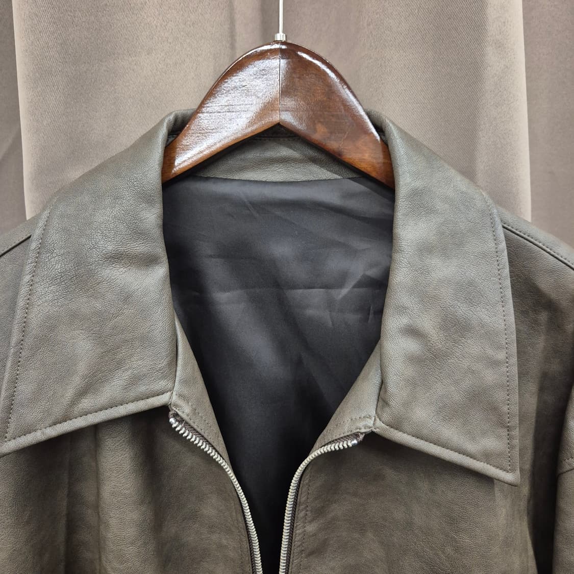 에잇세컨즈 레더 지퍼 자켓 2XL 상품이미지2
